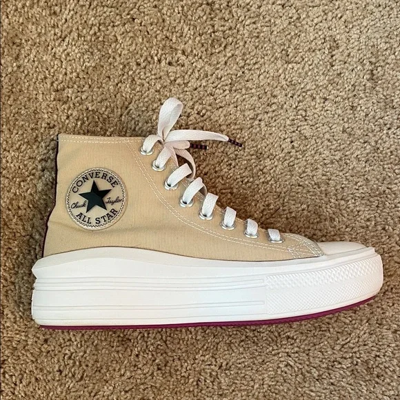 Converse All Star Canvas Platform High Sneakers - Picture 1 of 7